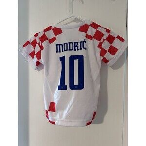Luka Modrić #10 Croatia White Youth Jersey
